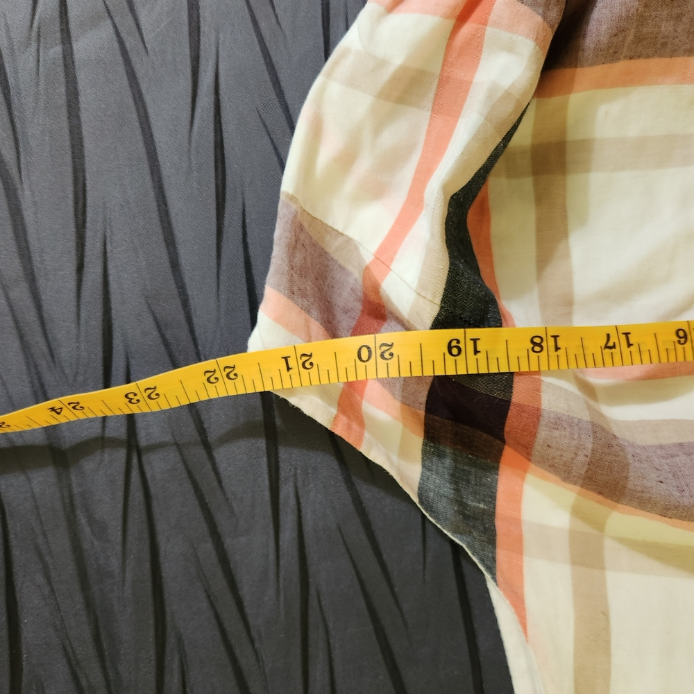 Tommy Hilfiger Sleeveless Plaid Midi Dress in Cream and Orange - Picture 4 of 6